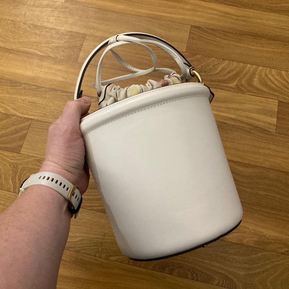 New Coach Drawstring Bucket Bag with Butterflies - Crossbody - Removable Bucket